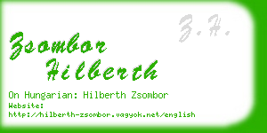 zsombor hilberth business card